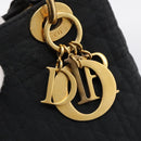 Christian Dior Canage Hand Bag Canvas Black Gold Auth 204259-15