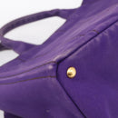 PRADA Canapa GM Tote Bag Canvas Purple Gold Auth 204261-14