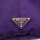 PRADA Canapa GM Tote Bag Canvas Purple Gold Auth 204261-15