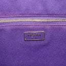 PRADA Canapa GM Tote Bag Canvas Purple Gold Auth 204261-16