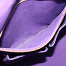 PRADA Canapa GM Tote Bag Canvas Purple Gold Auth 204261-23