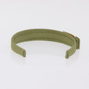 Salvatore Ferragamo Headband Nnylon metal 3 Set Beige Green gold Auth 204265-10