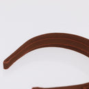 Salvatore Ferragamo Headband Nnylon metal 3 Set Beige Green gold Auth 204265-20