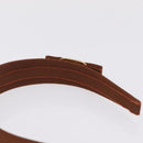 Salvatore Ferragamo Headband Nnylon metal 3 Set Beige Green gold Auth 204265-21