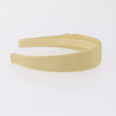 Salvatore Ferragamo Headband Nnylon metal 3 Set Beige Green gold Auth 204265-5