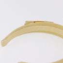 Salvatore Ferragamo Headband Nnylon metal 3 Set Beige Green gold Auth 204265-6