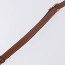 CELINE Macadam Canvas Shoulder Bag PVC Leather Brown Gold Auth 204266-16