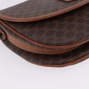 CELINE Macadam Canvas Shoulder Bag PVC Leather Brown Gold Auth 204266-17
