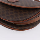 CELINE Macadam Canvas Shoulder Bag PVC Leather Brown Gold Auth 204266-18
