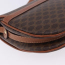 CELINE Macadam Canvas Shoulder Bag PVC Leather Brown Gold Auth 204266-19