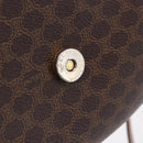 CELINE Macadam Canvas Shoulder Bag PVC Leather Brown Gold Auth 204266-26