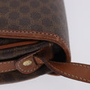 CELINE Macadam Canvas Shoulder Bag PVC Leather Brown Gold Auth 204266-5