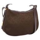 CELINE C Sulky Shoulder Bag Brown Gold Auth 204267-1