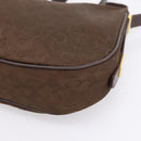 CELINE C Sulky Shoulder Bag Brown Gold Auth 204267-10