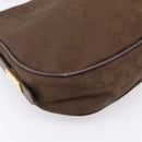 CELINE C Sulky Shoulder Bag Brown Gold Auth 204267-11