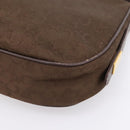 CELINE C Sulky Shoulder Bag Brown Gold Auth 204267-12