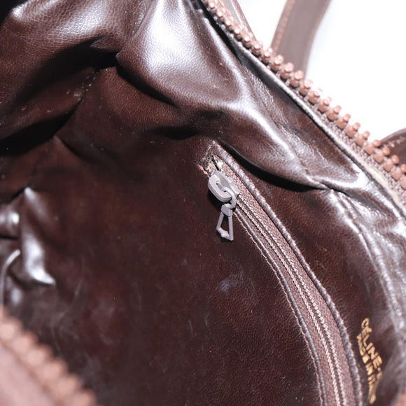 CELINE C Sulky Shoulder Bag Brown Gold Auth 204267