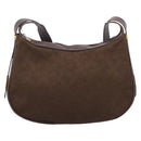 CELINE C Sulky Shoulder Bag Brown Gold Auth 204267-2