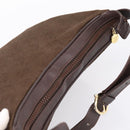 CELINE C Sulky Shoulder Bag Brown Gold Auth 204267-6