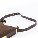 CELINE C Sulky Shoulder Bag Brown Gold Auth 204267-8