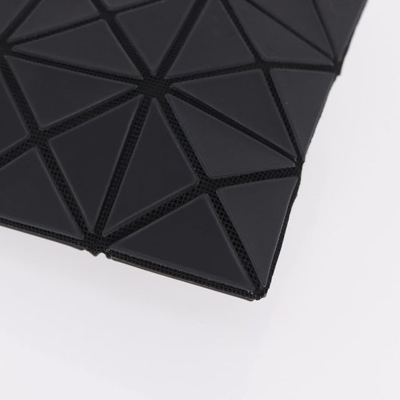 ISSEY MIYAKE BAO BAO Clutch Bag PVC Leather Black Silver Auth 204271A