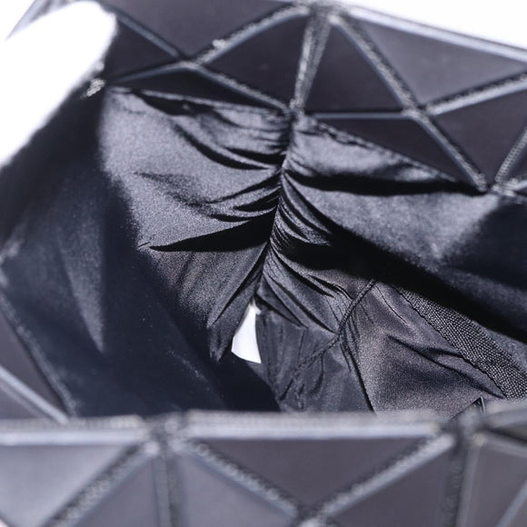 ISSEY MIYAKE BAO BAO Clutch Bag PVC Leather Black Silver Auth 204271A