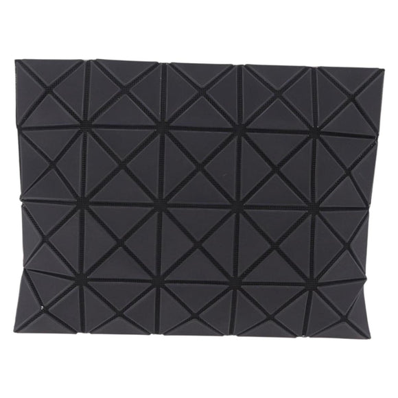 ISSEY MIYAKE BAO BAO Clutch Bag PVC Leather Black Silver Auth 204271A