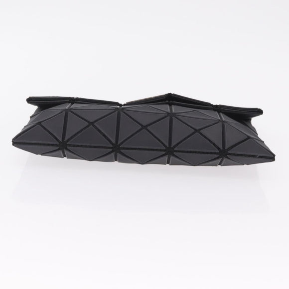 ISSEY MIYAKE BAO BAO Clutch Bag PVC Leather Black Silver Auth 204271A