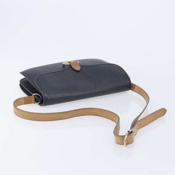 Christian Dior Honeycomb Canvas Shoulder Bag PVC 2 Set Black Auth 204274