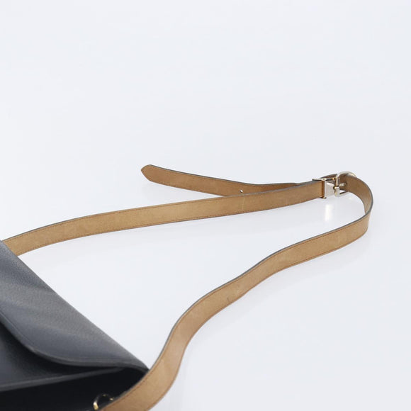 Christian Dior Honeycomb Canvas Shoulder Bag PVC 2 Set Black Auth 204274