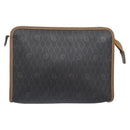 Christian Dior Honeycomb Canvas Shoulder Bag PVC 2 Set Black Auth 204274-2