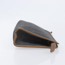 Christian Dior Honeycomb Canvas Shoulder Bag PVC 2 Set Black Auth 204274-4