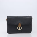 Christian Dior Honeycomb Canvas Shoulder Bag PVC 2 Set Black Auth 204274-9