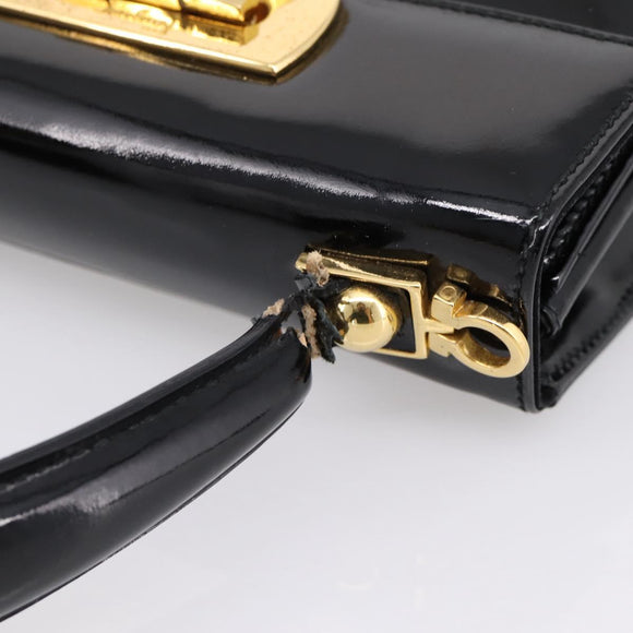 Salvatore Ferragamo Shoulder Bag Leather Canvas 3 Set Black Brown Auth 204276