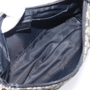Christian Dior Trotter Canvas Shoulder Bag Black Silver Auth 204279A-11