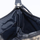 Christian Dior Trotter Canvas Shoulder Bag Black Silver Auth 204279A-20