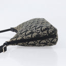 Christian Dior Trotter Canvas Shoulder Bag Black Silver Auth 204279A-4