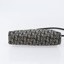 Christian Dior Trotter Canvas Shoulder Bag Black Silver Auth 204279A-5