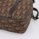 Christian Dior Trotter Romantic Shoulder Bag PVC Brown Silver Auth 204280-10