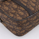 Christian Dior Trotter Romantic Shoulder Bag PVC Brown Silver Auth 204280-11
