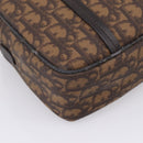 Christian Dior Trotter Romantic Shoulder Bag PVC Brown Silver Auth 204280-13