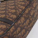 Christian Dior Trotter Romantic Shoulder Bag PVC Brown Silver Auth 204280-14