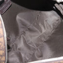 Christian Dior Trotter Romantic Shoulder Bag PVC Brown Silver Auth 204280-17
