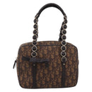 Christian Dior Trotter Romantic Shoulder Bag PVC Brown Silver Auth 204280-2
