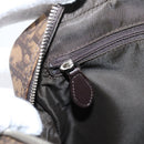 Christian Dior Trotter Romantic Shoulder Bag PVC Brown Silver Auth 204280-20