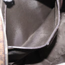 Christian Dior Trotter Romantic Shoulder Bag PVC Brown Silver Auth 204280-21
