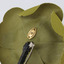 CHANEL Camelia Brooch metal 2 Set White Green CC Auth 204281-10