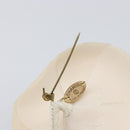 CHANEL Camelia Brooch metal 2 Set White Green CC Auth 204281-7