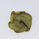CHANEL Camelia Brooch metal 2 Set White Green CC Auth 204281-9