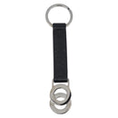 BVLGARI Strap Leather Black Silver Auth 204283A-2